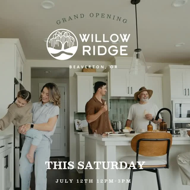 Will you join us for the Grand Opening of our new model home? 

Come celebrate the Grand Opening of our brand-new model home at Willow Ridge in Beaverton!
📅 Saturday, July 12th | 12–3 PM
📍 12635 SW Trask St, Beaverton, OR
Experience our latest insight-driven floor plan—designed around your everyday life.
🎶 Live music by Jordan Sings
🍽️ Catering by Taste of Excellence PDX
🍪 Treats from Sweet Art Bakehouse
🎨 Kids’ Craft Corner & Family Fun!
✨ Explore, connect, and imagine your future in a community built with you in mind. See you there!
#WillowRidge #HoltHomes #ModelHomeOpening #BeavertonHomes #GrandOpening #LiveWellLiveHere