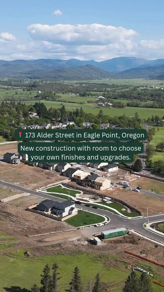 Welcome to 173 Alder Street in Eagle Point, Oregon. This new construction home gives you the chance to make it your own ✨ From selecting your finishes to choosing upgrades that match your style, it is more than move-in ready—it is a home you help create.

Enjoy bright living spaces, modern design, and a neighborhood surrounded by natural beauty.

Come see what is possible here.