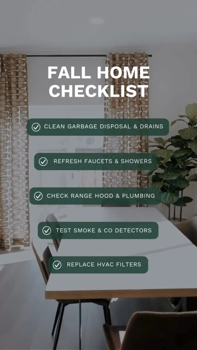 Cozy season is calling! 🍂 Keep your home running smoothly with easy fall check-ins, from kitchen and bath care to gutter cleaning and safety checks. 

Save this checklist for your seasonal to-dos!

#holthomespnw #holthomes #realestate #homemaintenance
