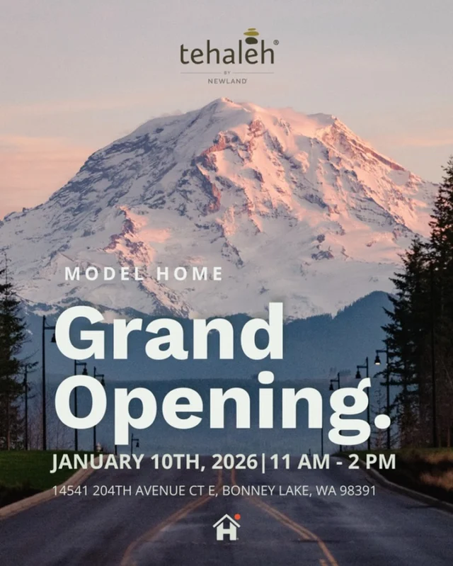 Glacier Pointe at Tehaleh Grand Opening! 🎉

Join us tomorrow, 10th, 11 AM – 2 PM at 14541 204th Avenue Ct E, Bonney Lake, WA for the debut of our newest Tehaleh model home!

Whats Waiting:
🍴 Hors d’oeuvres
☕ Beverages by Vintage Bee Coffee
🍪 Sweet treats from Ginger Bakes

Bring the whole family for an afternoon of fun, food, and festivities. We can’t wait to see you there! 🏡✨

#HoltHomes #TehalehWA #GrandOpening