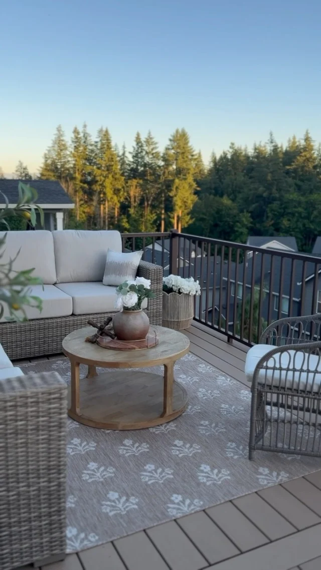 Our new favorite place to unwind 🌅✨

There’s something special about watching the sunset from our new deck, coffee (or wine) in hand, soaking in the extra space and fresh air. What started as a project has become an extension of our home—a cozy spot for quiet evenings, good conversations, and making memories.