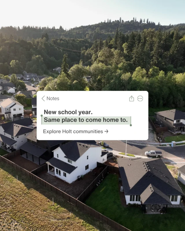 Back to school means getting back into the rhythm of everyday life 🎒 From morning drop-offs to after-school plans, being close to what matters can make all the difference.

Take a look at a few Holt communities with schools nearby, and find a place that feels right for your family.

Close to school. Close to home. 🏡